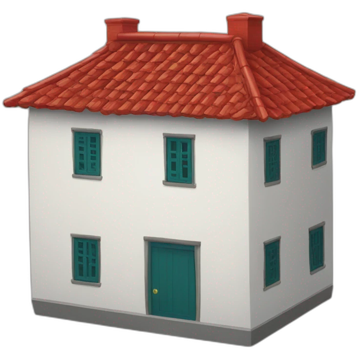 House with china flag emoji