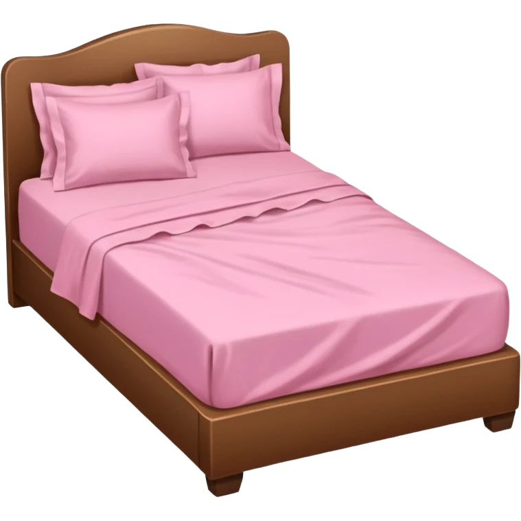 a bed with pink linens emoji