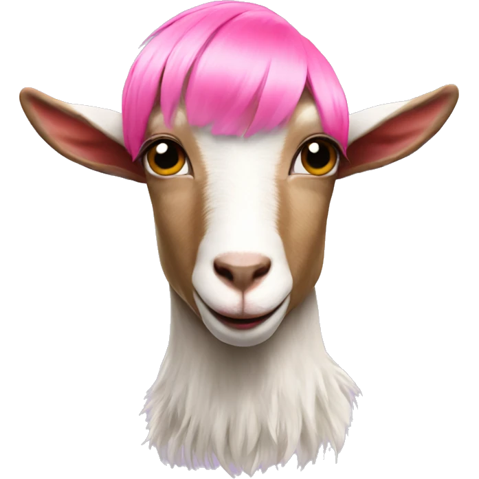 goat with pink wig  emoji