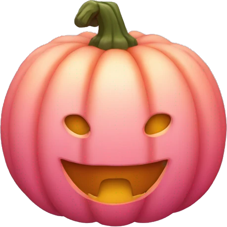Pink pumpkin with glow emoji
