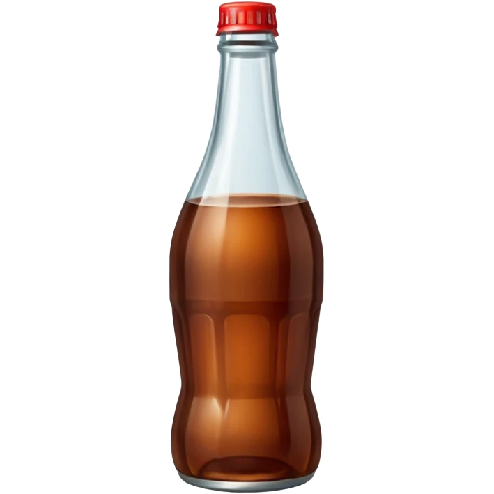 glass bottle like a cola bottle, simple, clear, no text emoji