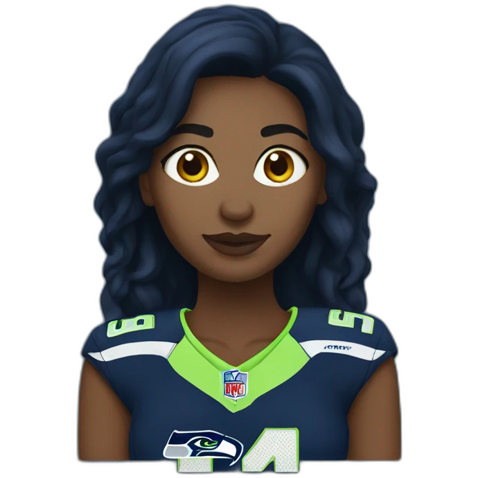 seahawks fan female emoji