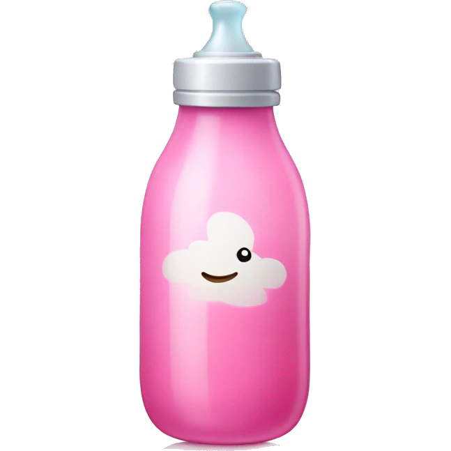 Pink baby bottle emoji