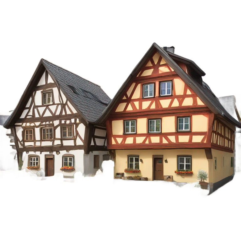 two german houses emoji