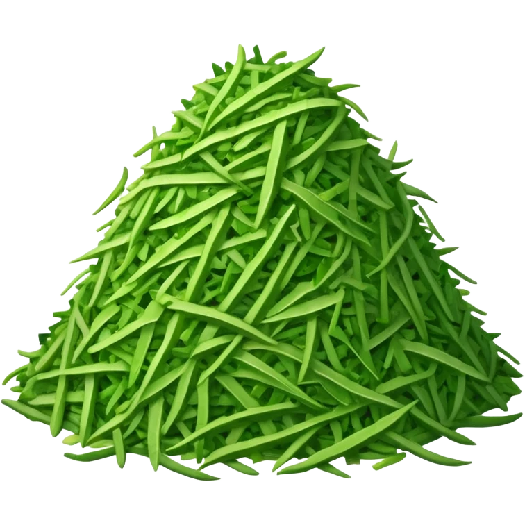 a big pile of grated green shreds of vegetable emoji