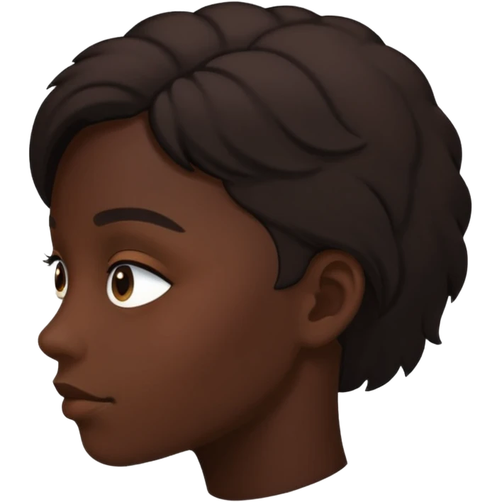 See only the shape, so no eyes, no lips, no hair. See only the silhouette. emoji