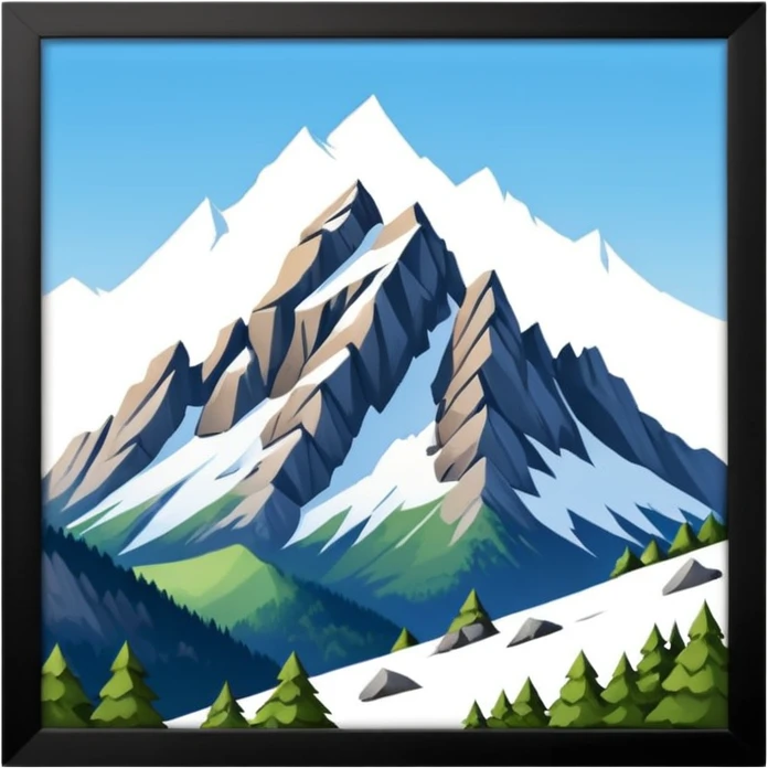 the mountain "Säntis" in St. Galler Rheintal, based on this picture > https://www.hoherkasten.ch/wp-content/uploads/2023/05/Slider_Hoher-Kasten_Sommer.jpg emoji