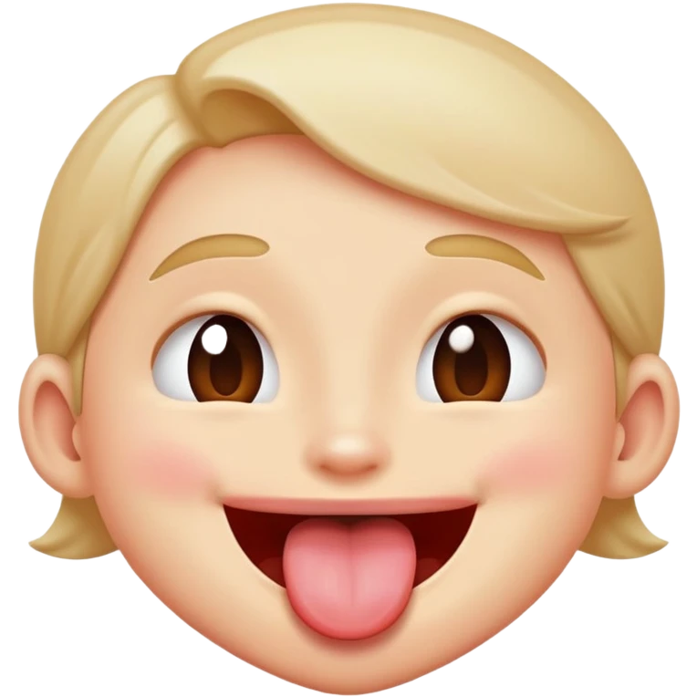 Smiling face sticking tongue out and blushing  emoji