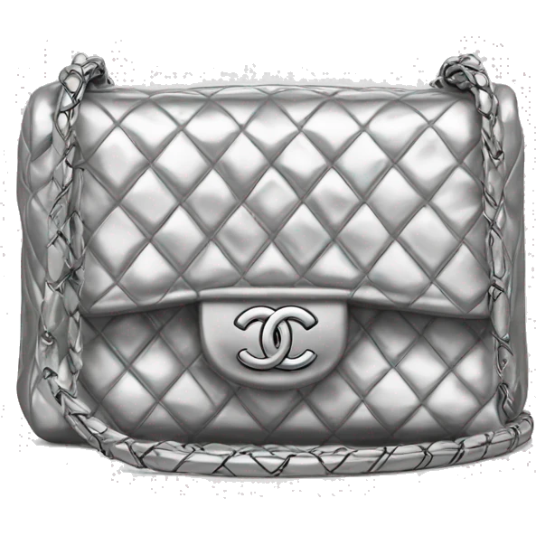 chanel bag silver emoji