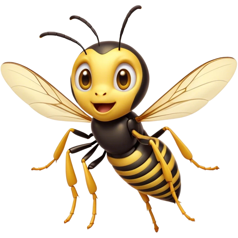 Cinematic Cheeky Wasp Portrait Emoji, Head tilted dramatically with an exaggeratedly shocked expression, featuring a slender, sharply striped body with wide, comically expressive eyes full of playful disbelief and animated, fluttering wings, Simplified yet hilariously expressive features, highly detailed, glowing with a slightly sassy glow, high shine, dramatic yet playful, stylized with an air of cheeky insect mischief, soft glowing outline, capturing the essence of a meme-worthy wasp that looks ready to buzz its way into viral fame! emoji