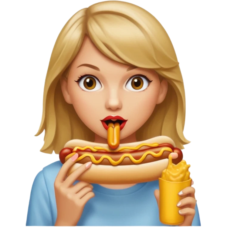 TaylorSwift eats hotdog emoji