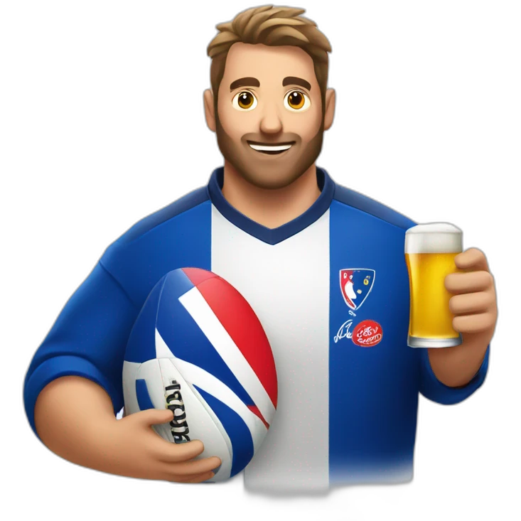Rugby France beer emoji