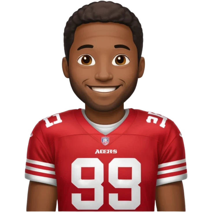 Black man in 49ers apparel  emoji