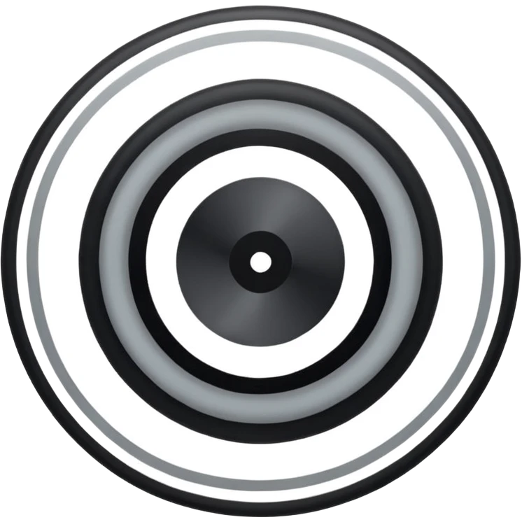 Minimalist emoji-style sticker of a strip of film curling into a hypnotic spiral. No details inside frames. Black and gray only. emoji
