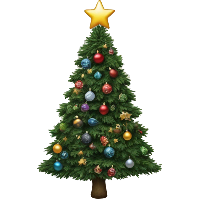 Christmas tree black ornaments ￼ emoji