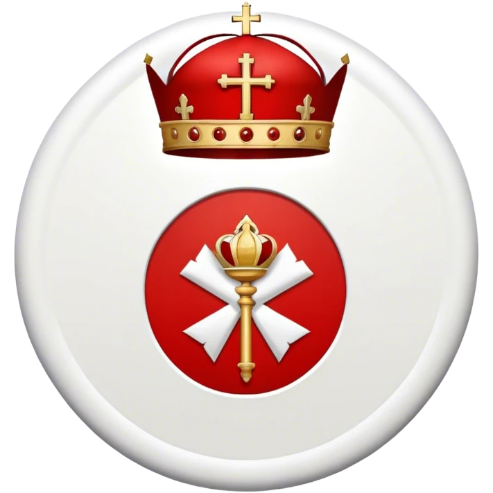 Pope's emblem red and white emoji