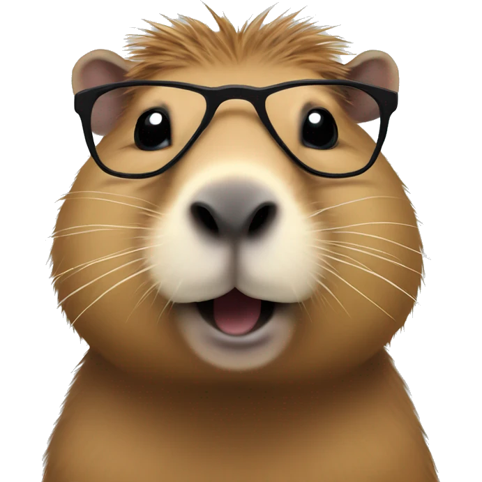 capybara with glasses emoji