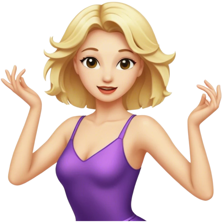Blonde woman dancing emoji