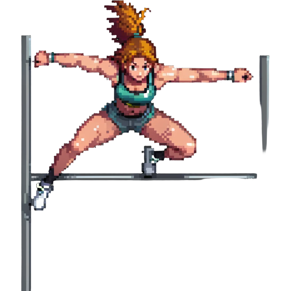 high jump athlete in mid-air over the bar emoji