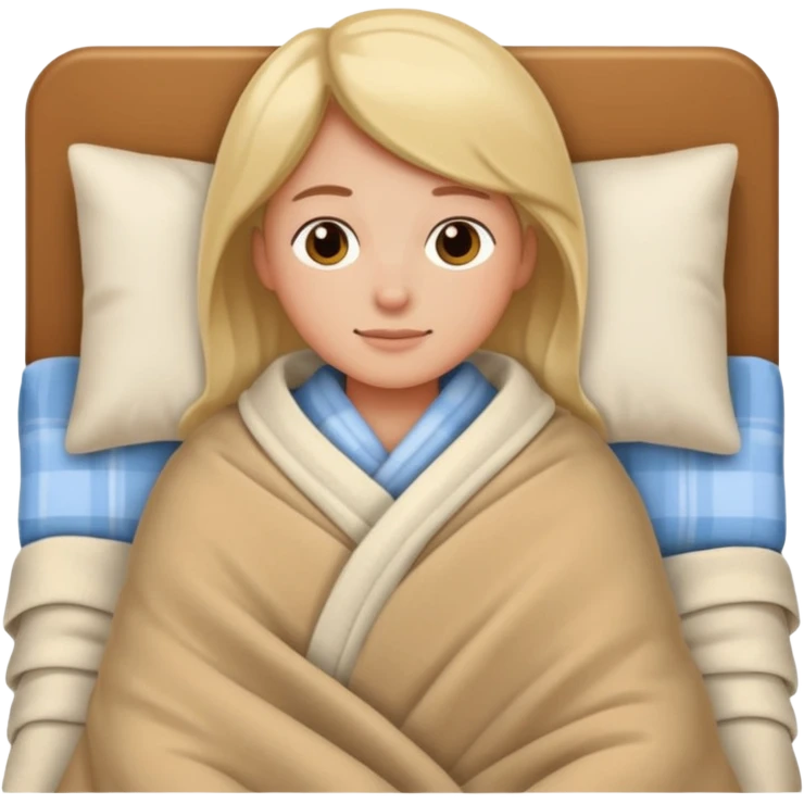 Cozy in bed  emoji