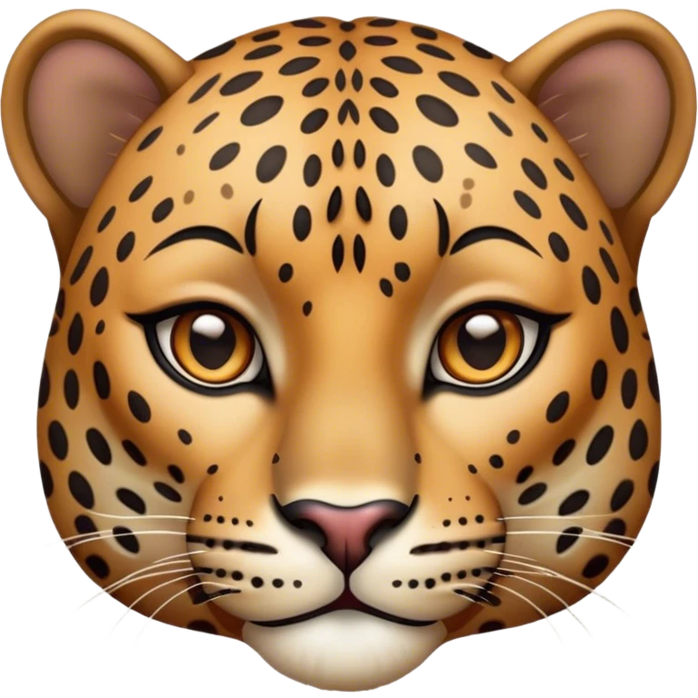 Dominant leopard with makeup  emoji
