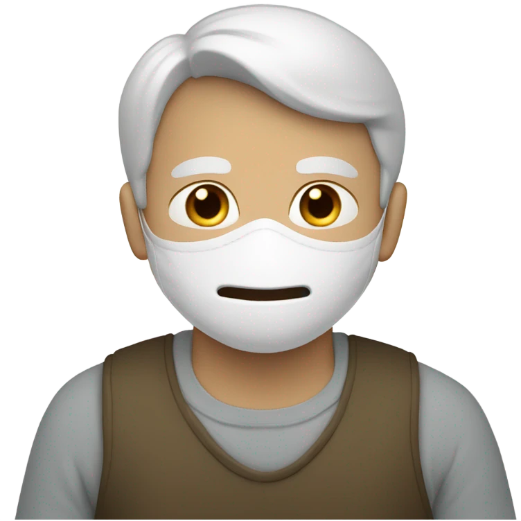 A dad with white mask emoji