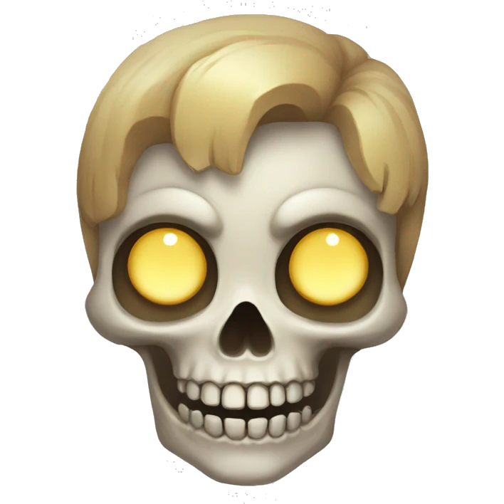 illustrated chibi skull emoji