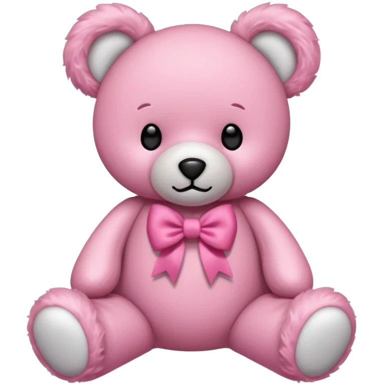 pink bow teddy bear solo emoji