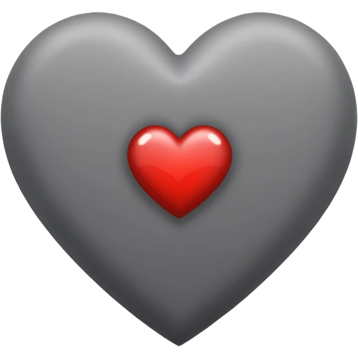 heart with a velvet gray center emoji