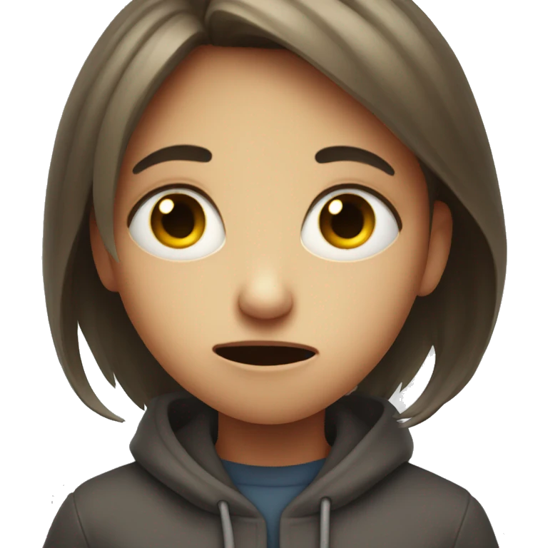 terrified girl and boy emoji