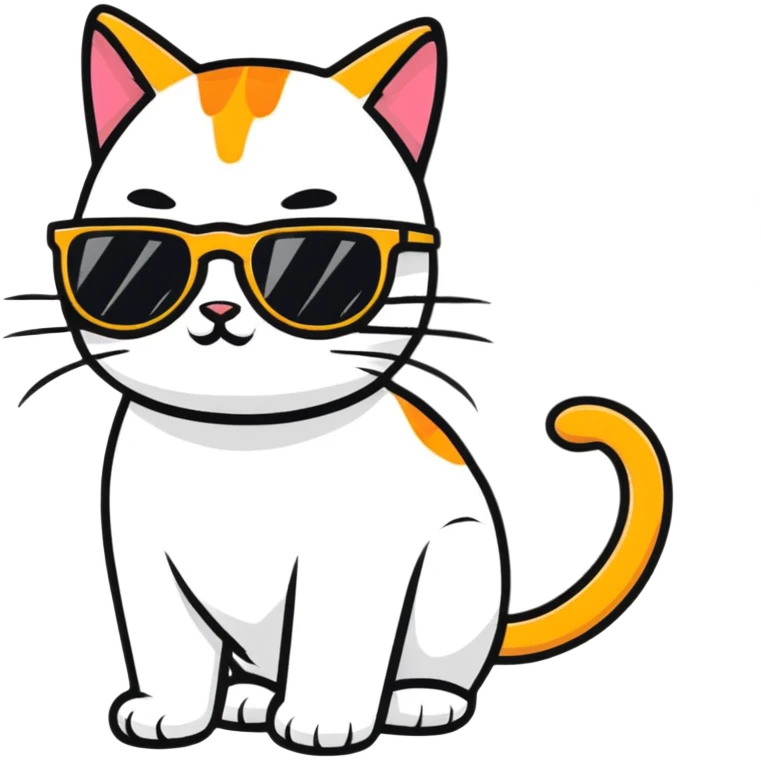 Cat with sunglasses emoji