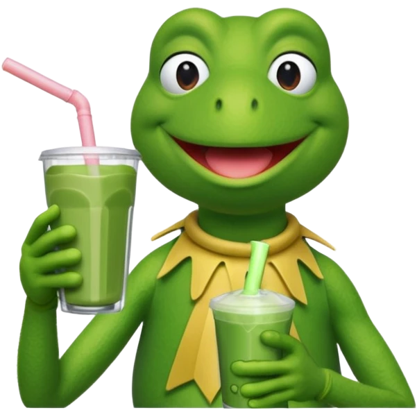kermit meme drinking protein shake emoji