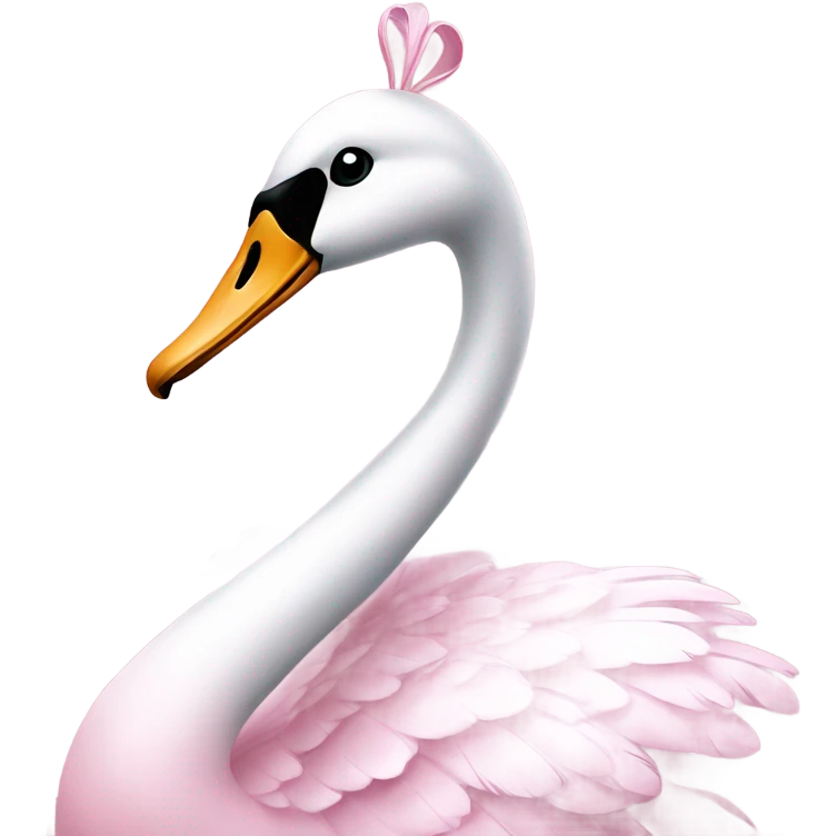 Pink swan emoji