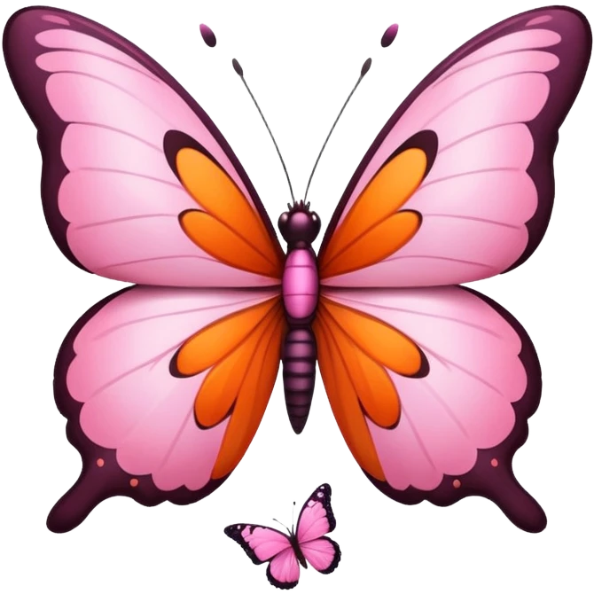 pink cherry blossom with a butterfly emoji
