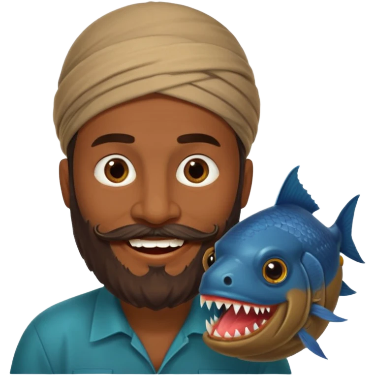 Узбек с пиранией в бороде emoji