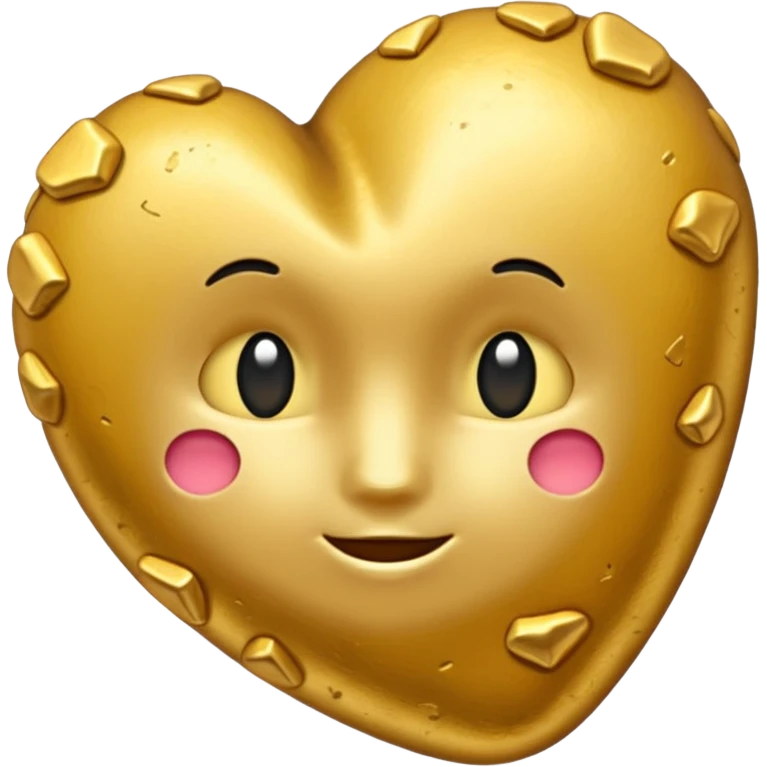 shiny gold nugget simple emoji style emoji