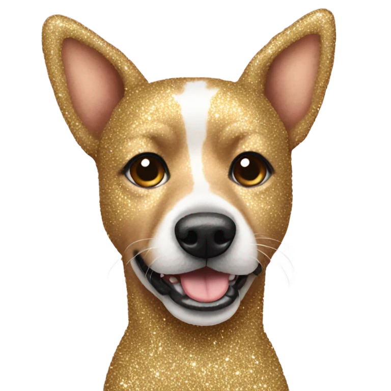 Glitter dog emoji
