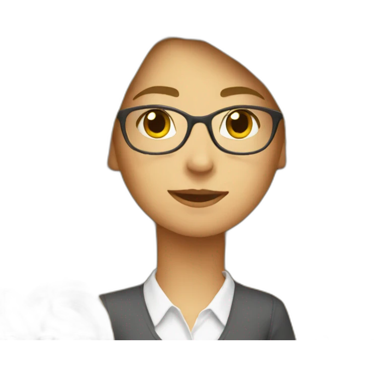 femme reporter, jeune, heureuse, blanche emoji