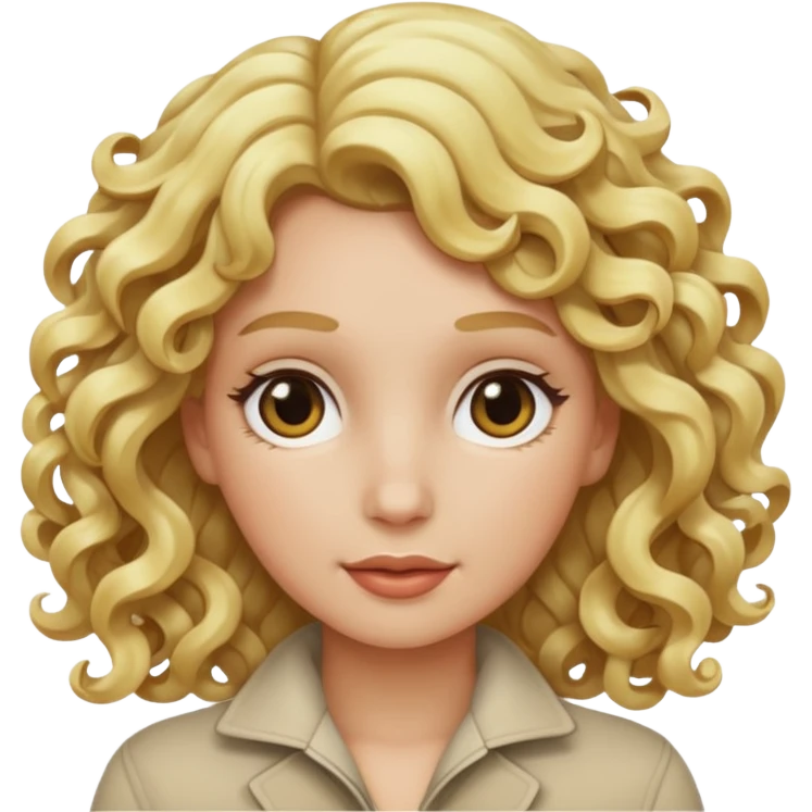 White female with blonde curls emoji