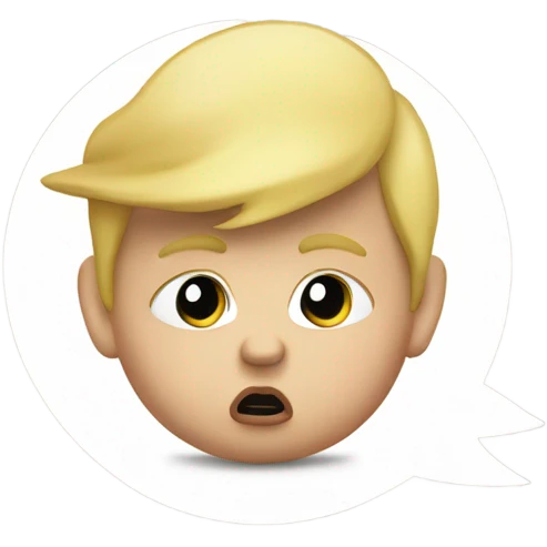 Baby Donald trump crying holding a sharpie emoji