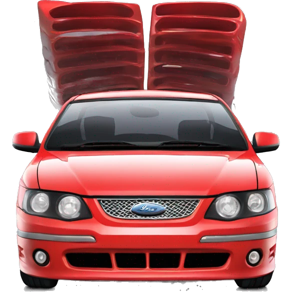 Red ford falcon bf xr6 turbo with front mounted intercooler  emoji