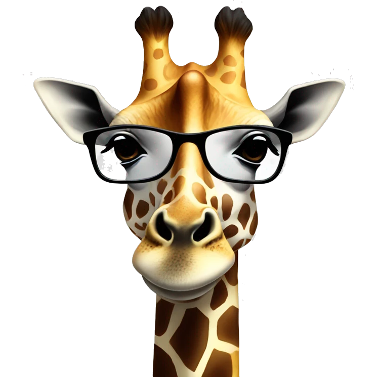Giraffa con occhiali da sole emoji