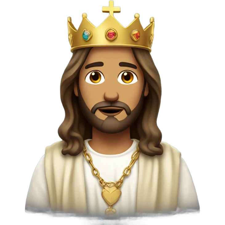 jesus with crown emoji