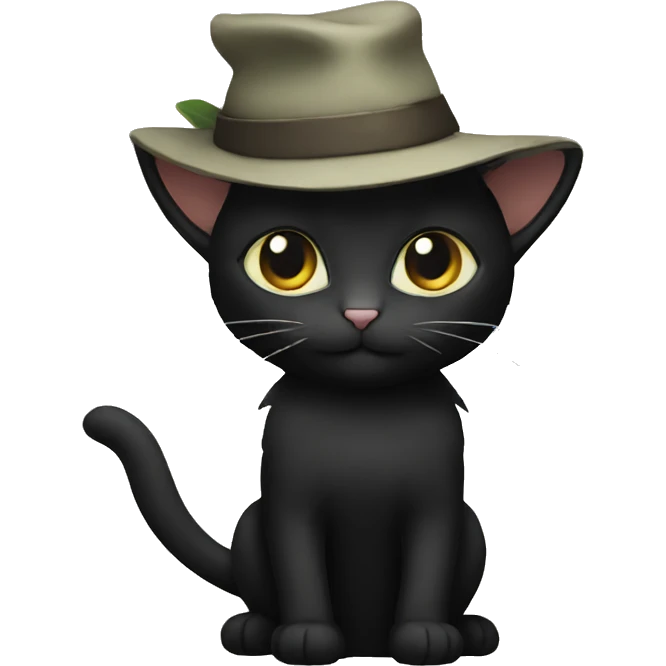 Black cat Sage emoji