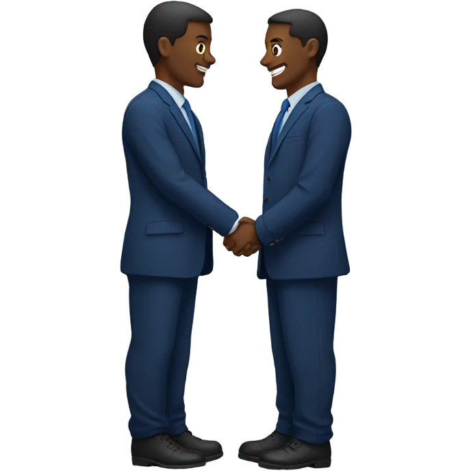 
handshake dark blue clothes emoji