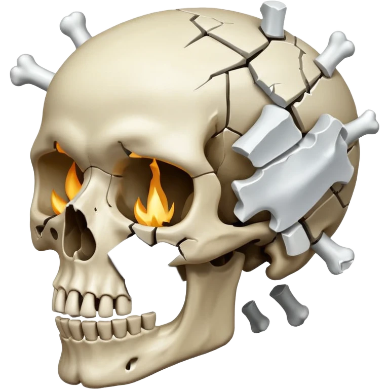 Skull head blow up emoji