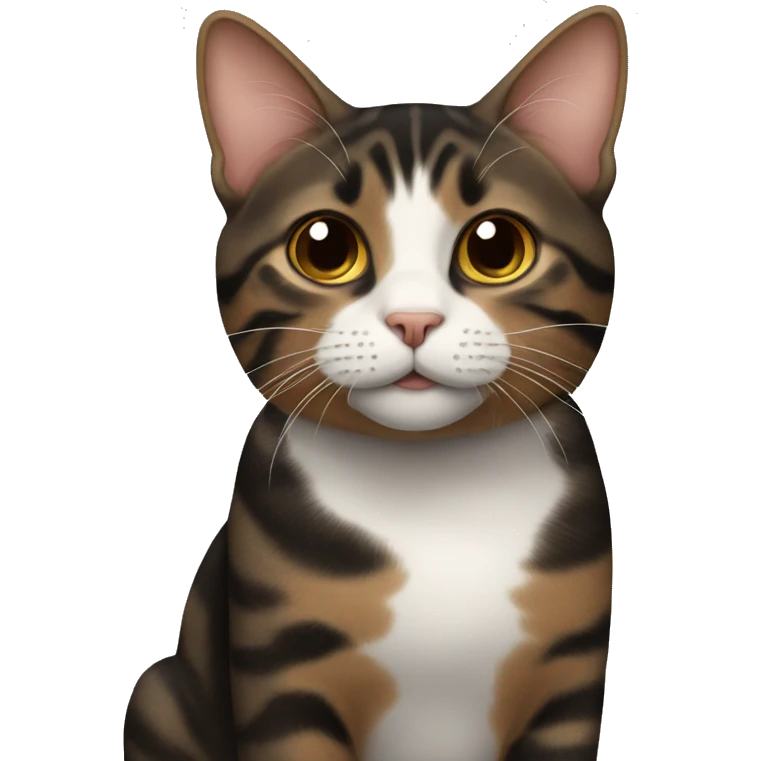 A black and brown tabby cat. emoji