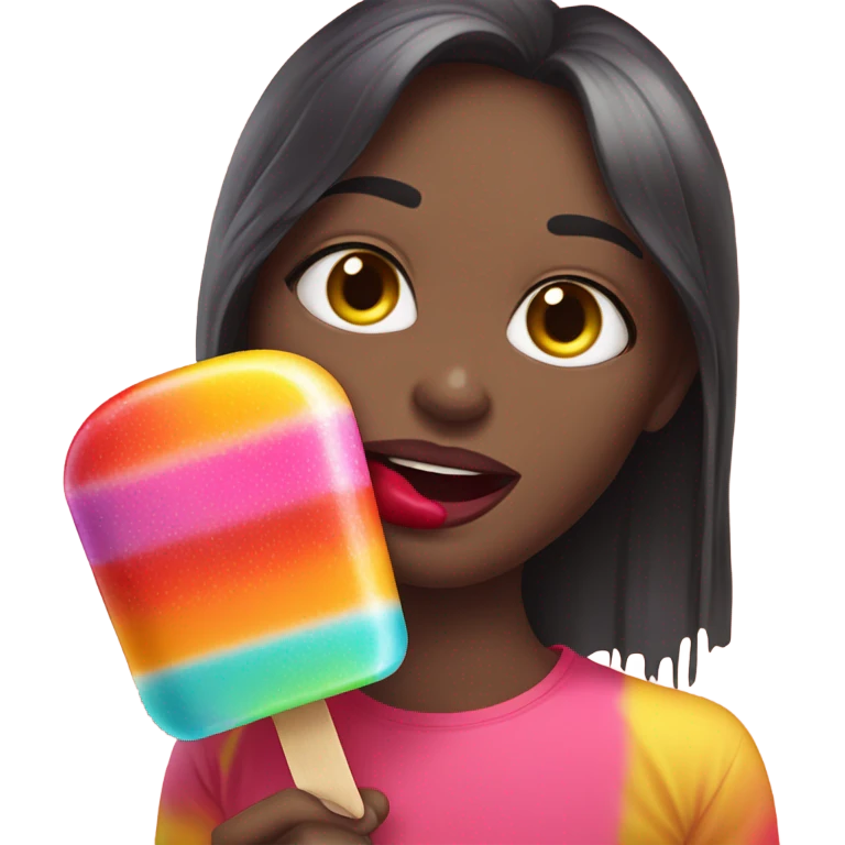 Licking popsicle  emoji