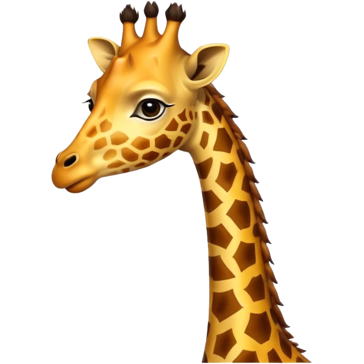 High resolution giraffe lean its neck emoji