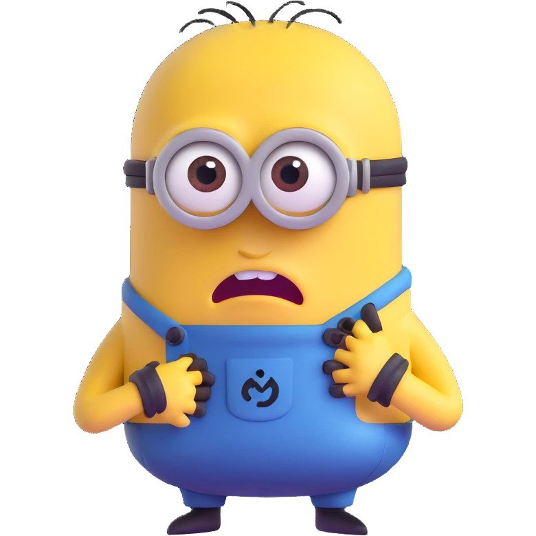 crying minion with tears emoji